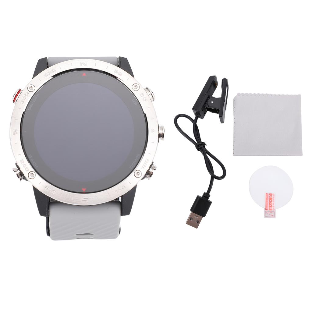 1.3 Inch Smart Sports Watch Water Proof Outdoor Sports Fitness Tracker Watch Silicone Watch Strap for Men Climbing