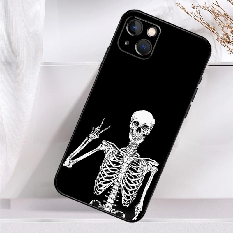 Чехол для телефона Aesthetics Skeleton для iPhone 16 15 14 13 12 11 Pro Max Mini X XR XS Max 7 8 Plus, задняя крышка