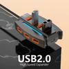 Расширитель на 10 портов USB 2.0 с RGB-подсветкой, расширитель USB-портов, аксессуары для мобильных телефонов