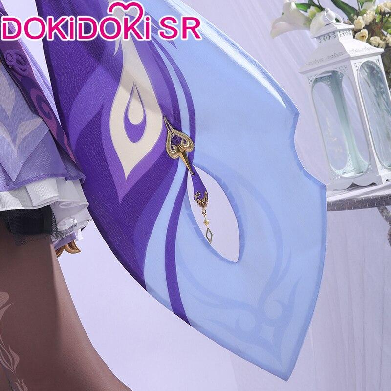 Новый Yuan Shen Keqing, полный комплект волшебной девушки на Хэллоуин, косплей костюм со шляпой