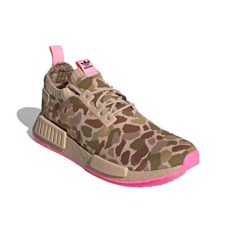 adidas Кроссовки унисекс NMD_R1 Primeknit Camo Hyper Pop Коричневые бледно-телесные G57940