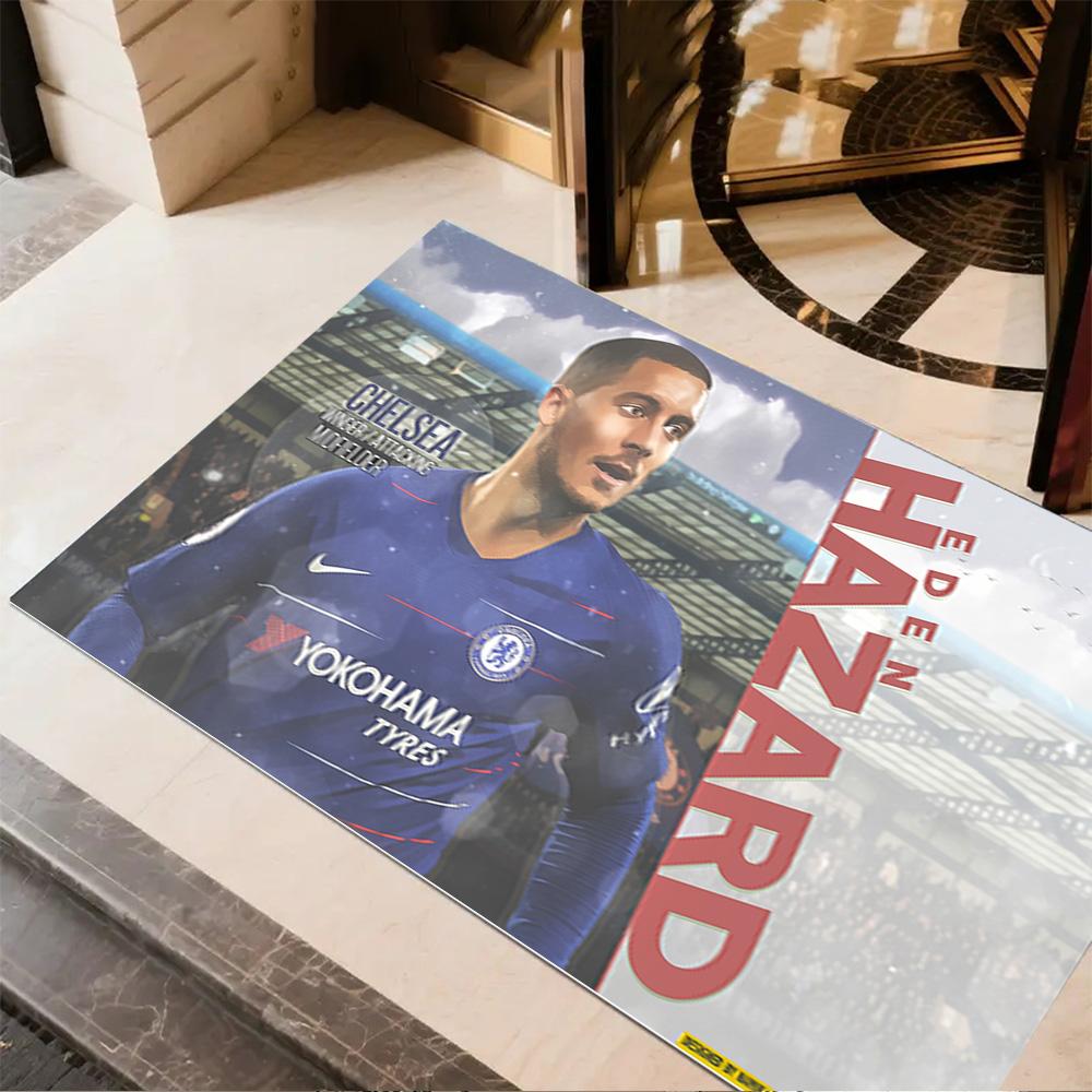 Eden Hazard Chelsea Fc Area Rug Design for Study room Entryway Dining Room Hallway Anti-slip Rug Anime Office Decor Perfect Gift for Women/Men