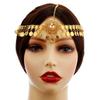 Elegant Simulation Crystal Decoration Gold Women Headwear With Tassel Design