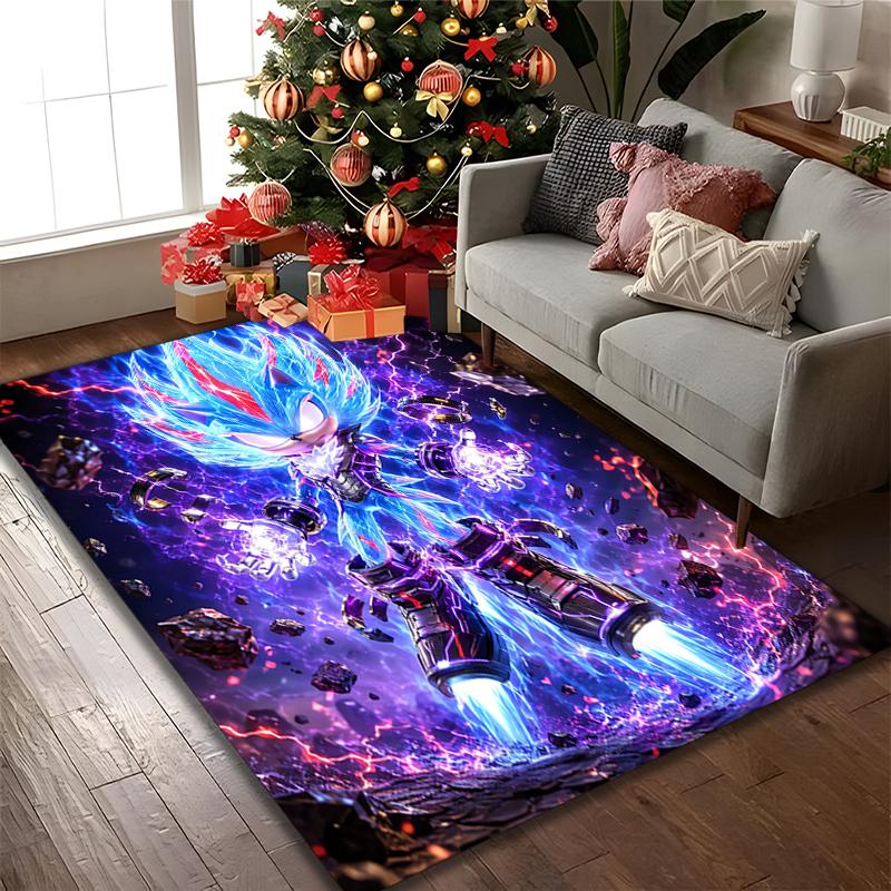 1pc SONIC Printed Chair Rug for Home Office Use, Living Room Kitchen Game Room Area Carpet