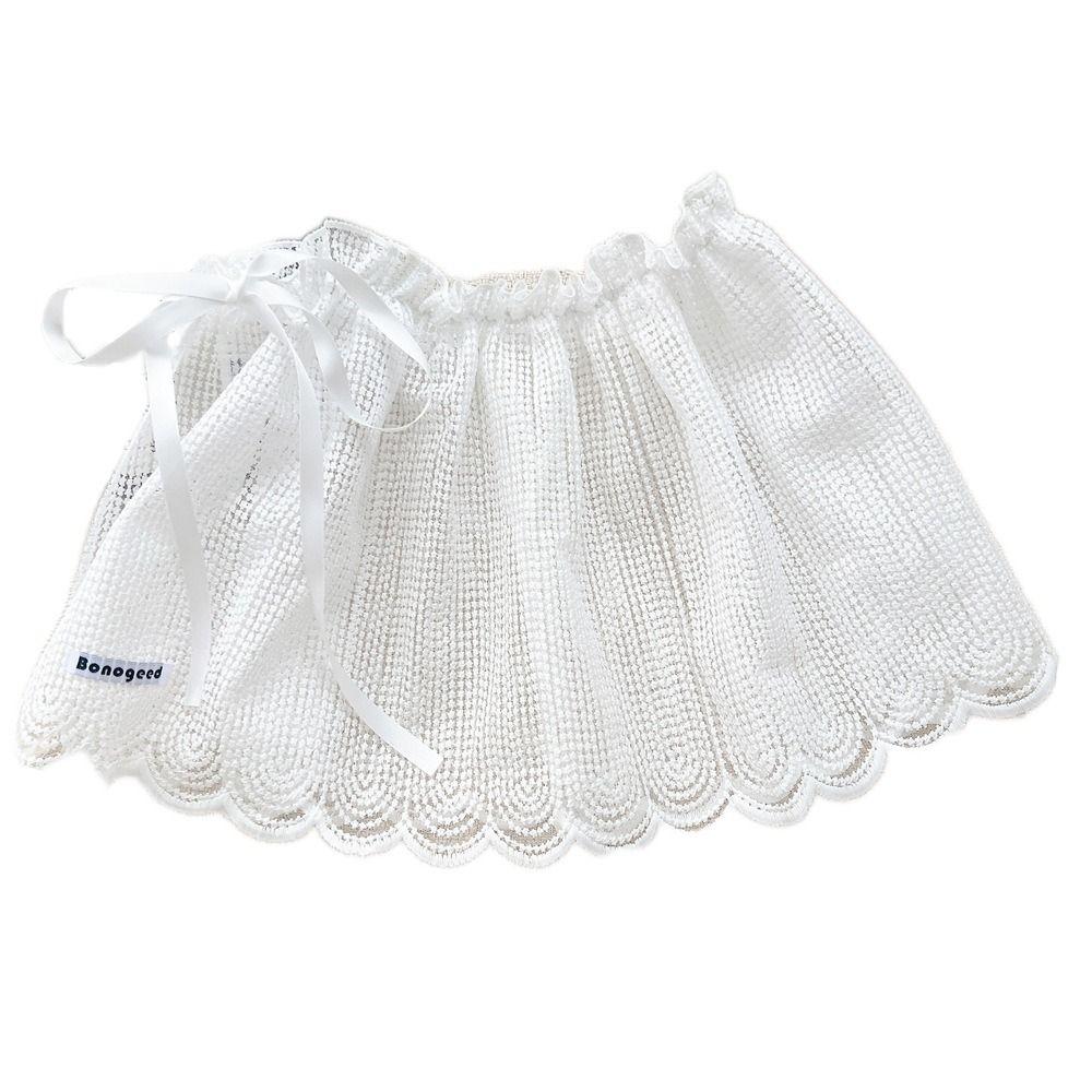 Balletcore Mini Lace Skirts Lace Up Butt Curtain Sweet White Lace Fart Curtain Girl