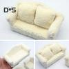 Miniature Couch 1:12 Scale Mini House Sofa Plush Miniature Furniture Dolls Home Accessories Photo Props Gift for Boys Girls