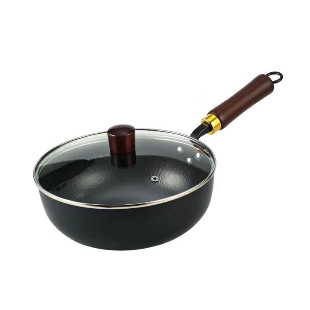 С крышкой китайский вок для жарки 24 см кастрюля для тушения сковорода для приготовления ресторан