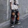 Hip Hop Vintage Graffiti Oversized Pants Spring Autumn High Waist Men Women Streetwear Fashion Loose Casual Wide Leg Trousers