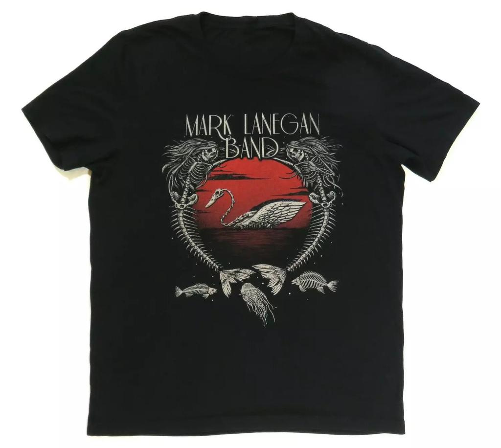 Vtg Mark Lanegan Band For Fans Cotton Black Full Size Unisex Shirt MM1678