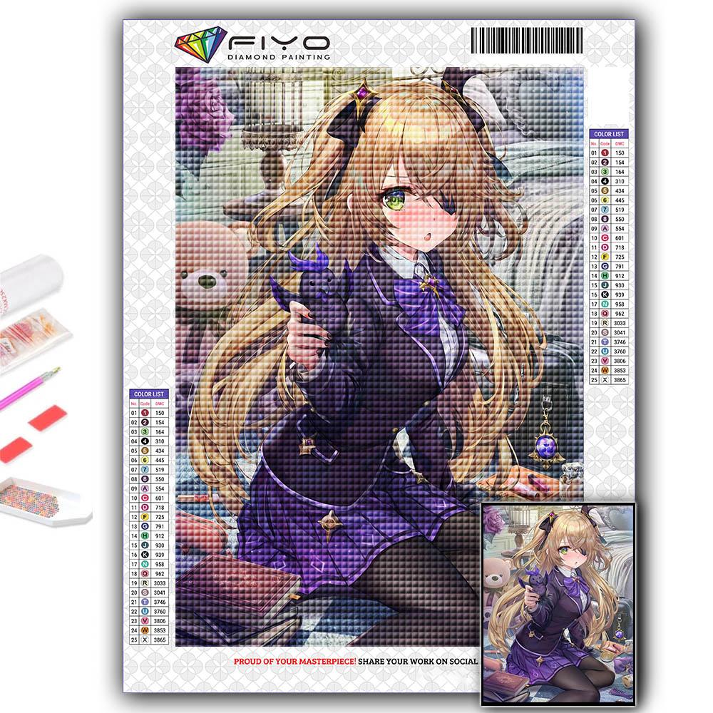 5D Алмазная картина Genshin Игровой персонаж DIY Алмазная вышивка Горный хрусталь Украшение дома