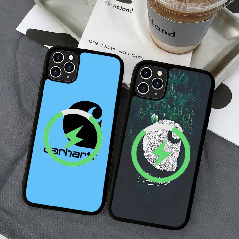 C-CarharttS Логотип Черный Для Магнитного Чехла Телефона Для IPhone 16 15 17 Pro Max 11 12 13 14 Plus Чехол