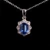 Красивое модное ожерелье с подвеской из натурального синего кианита, легкие роскошные драгоценные камни, серебряные украшения, подарок на день рождения для женщин и девочек