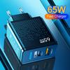 65 Вт GaN зарядное устройство для телефона USB PD действительно быстрая зарядка мобильного телефона Type C быстрое зарядное устройство адаптер высокоскоростной для iPhone Huawei Xiaomi