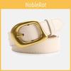 Color Solid Simple Belt With Irregular Square Needle Buckle Design For Use Daily