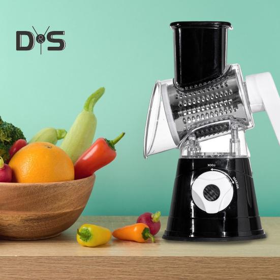 Вращающаяся терка для сыра со сменными лезвиями из нержавеющей стали 3-в-1 ломтерезка и измельчитель для сыра с ручным приводом кухонный гаджет для быстрой нарезки