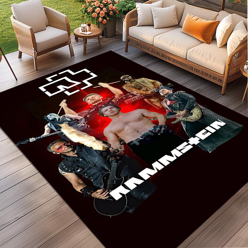 Ковер с принтом Rammstein, Моющийся напольный ковер, Для прихожей, Общежития, Прачечной, Офиса, Кабинета, Декор для дома, Подарок на день рождения, Рождество