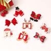 New Children's Christmas Hairpin Bow Red Santa Snowman Deer Hairpin Headwear Girls Kids Hair Accessories