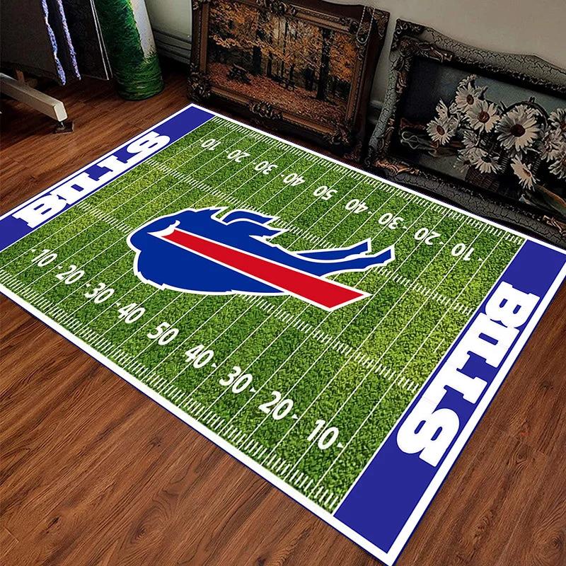 American Football Field Print Area Rugs for Bedroom Bedside Floor Mat Outdoor Rugby Sport Carpet Balcony Hallway Decor Mat