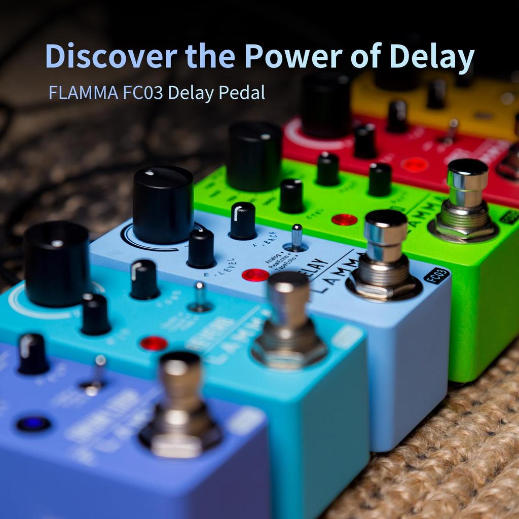 FLAMMA FC03 Blue Mini Digital Delay Guitar Pedal