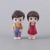 Cute Mini Dollhouse Bonsai Boy Girl Ornament Little Lovers Miniature Doll Craft Couples Figurine