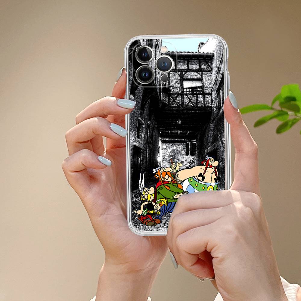 A-Asterix Et O-Obelix M-Manga Transparent TPU Phone Case For IPhone 17 11 12 13 14 15 16 Pro Max 16 Plus Cover