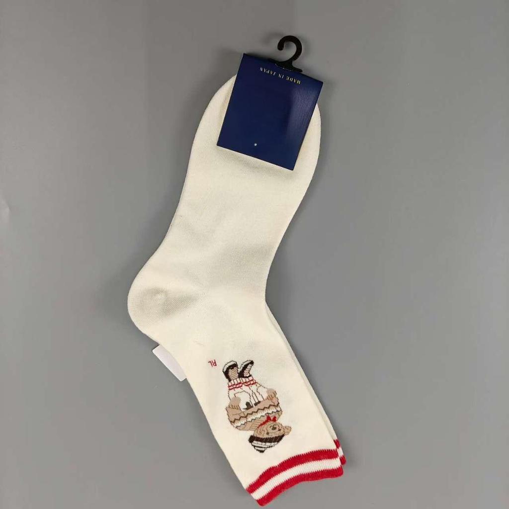 Осенне-зимние женские модные повседневные носки до середины икры с узором медведя