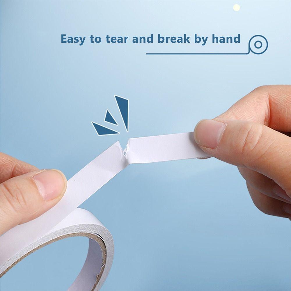 Strong Viscosity Strong Tape Sticker White Sticky Paper Double Sided Tape  School/Home/Office