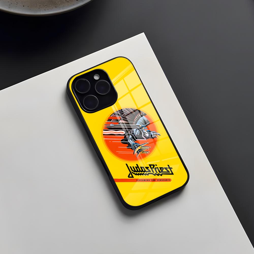 Judas Priest Band Phone Case For IPhone 17 Pro Max 16 15 14 Pro Max 13 11 X Xs Xr 8 7Plus Glass Cover