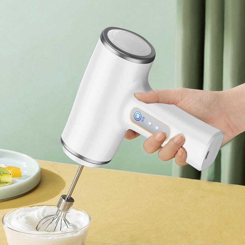 Electric Mixer Handheld Kitchen Hand Mixer Rechargeable High-Speed Stirrer Whisk Portable For Dough Mixing Milk Frothing Travel