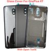 For OnePlus 6T OEM A+ Glass Back Lid Battery Cover Rear Door Housing Panel With Camera Lens Flashlight Adhesive LOGO