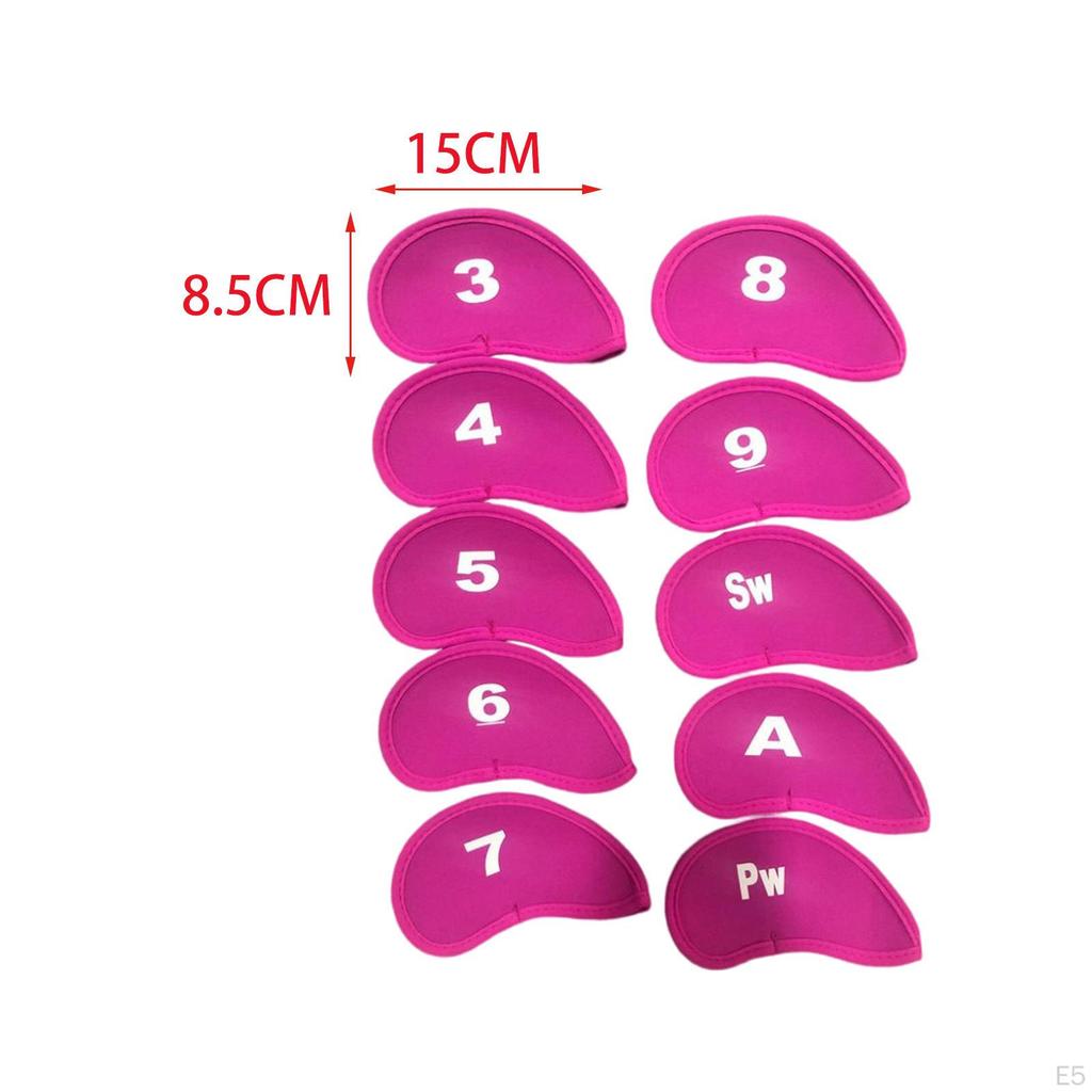 10 Штук Набор Чехлов для Гольф-Клюшек (Айронов) Защитный Набор для Защиты Паттера, Чехлы для Голов 3 4