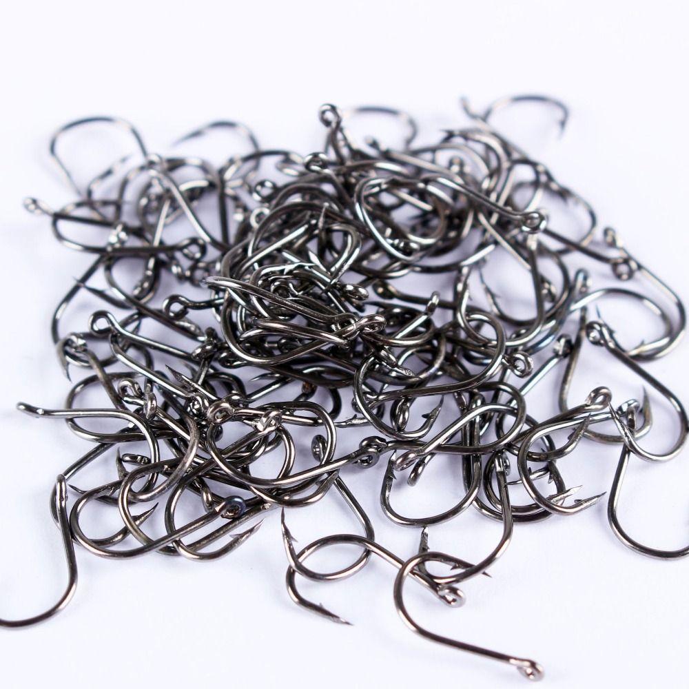 1000Pcs Carbon Steel Fishing Hooks Set Durable Barbed Fishing Hooks Fishing Accessories