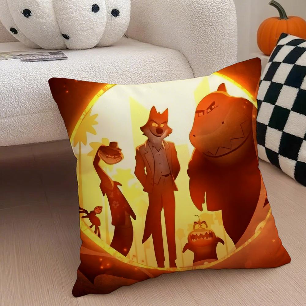 TThe Bad Guys Cushion Cover Throw Pillow Cover Hidden Button Durable Polyester Chair Cushion