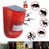 Solar Motion Sensor Alarm Light Animal Repeller Anti-Wild Boar Drive Alarm Anti-Theft Siren Dog Barking Deterrents for Farm Yard