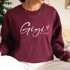 Персонализированная толстовка Gigi Est 2025, подарок на День матери, толстовка для бабушки, женская толстовка с круглым вырезом, толстовка с длинным рукавом и графическим принтом