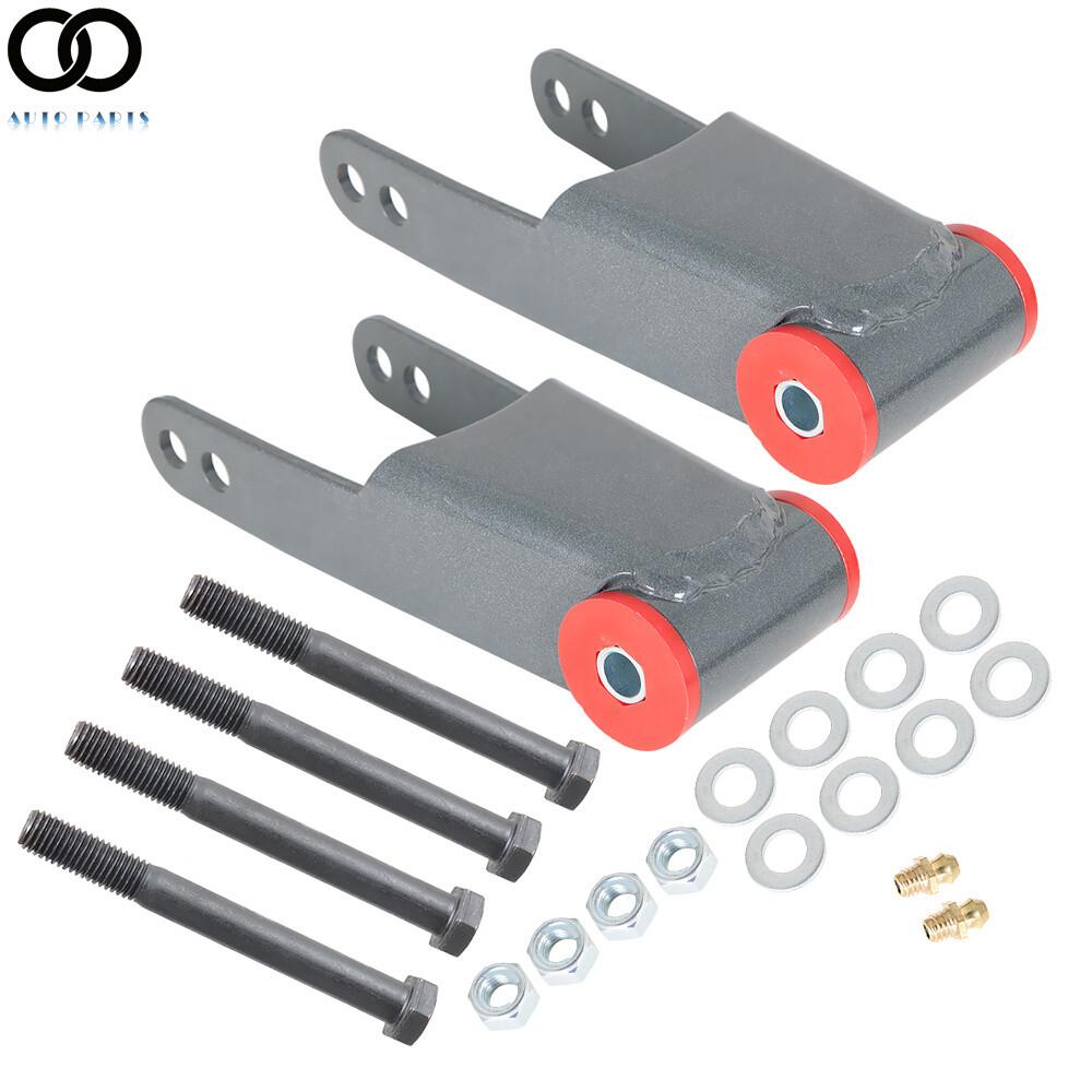 1"-2" Rear Lowering Drop Steel Shackles Kit For 2009-19/20 Ford F150 2WD 4WD