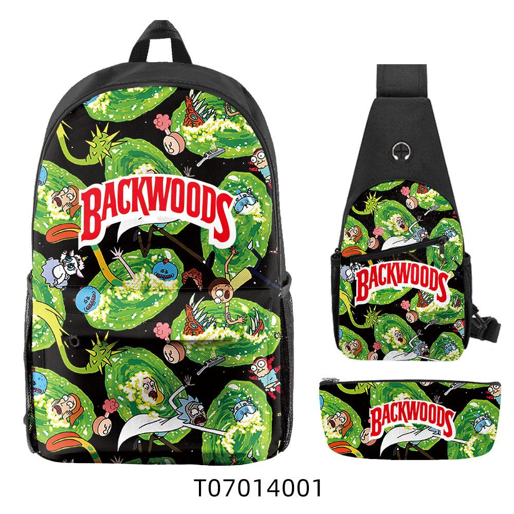 Популярный 3D Рюкзак Backwoods Сигара Студенческий Рюкзак для Кампуса Дорожная Сумка