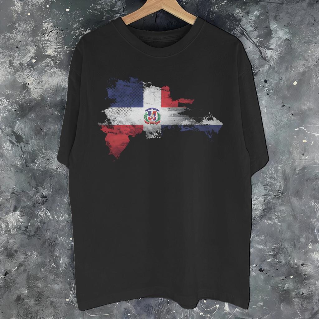 Unisex Women Graphic Print Dominican Republic Tee T Shirt Pure Cotton Tshirts Clothes