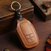 Кожаный чехол-брелок для ключа автомобиля Toyota Crown Highlander New Camry RAV4 Corolla Leling Prado Защитная крышка для бесключевого пульта Брелок