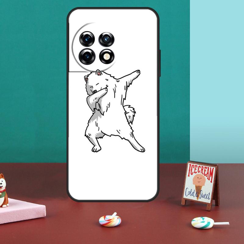 Cartoon Samoyed Dog For OnePlus 13R 12R 10R 13T 10T 8T 11 12 13 15 Case For OnePlus Nord 5 CE 2 3 4 Lite N20 N30