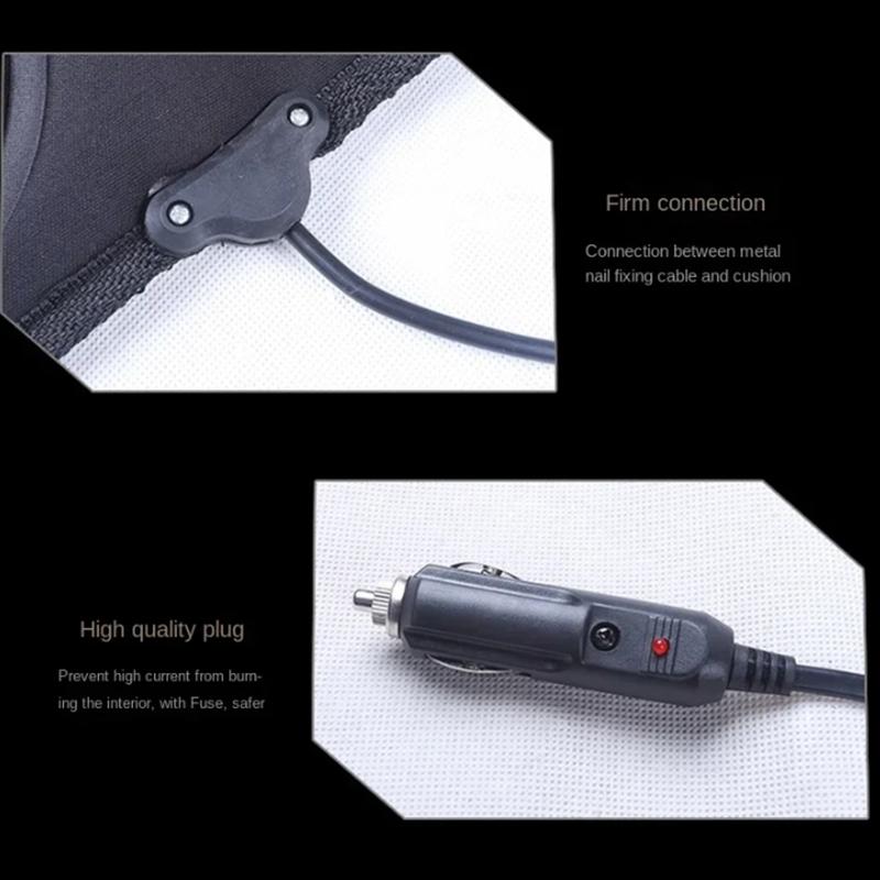 Подушка для сиденья автомобиля с подогревом 12 В, противоскользящая, теплая, с подогревом, зимняя, универсальная, для подогрева сидений автомобиля, автомобильные аксессуары