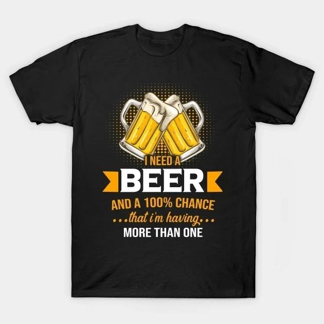 Fun drinking I need a beer meter printed T-shirt vintage vintage novelty design top for Unisex's and Unisex's clothing