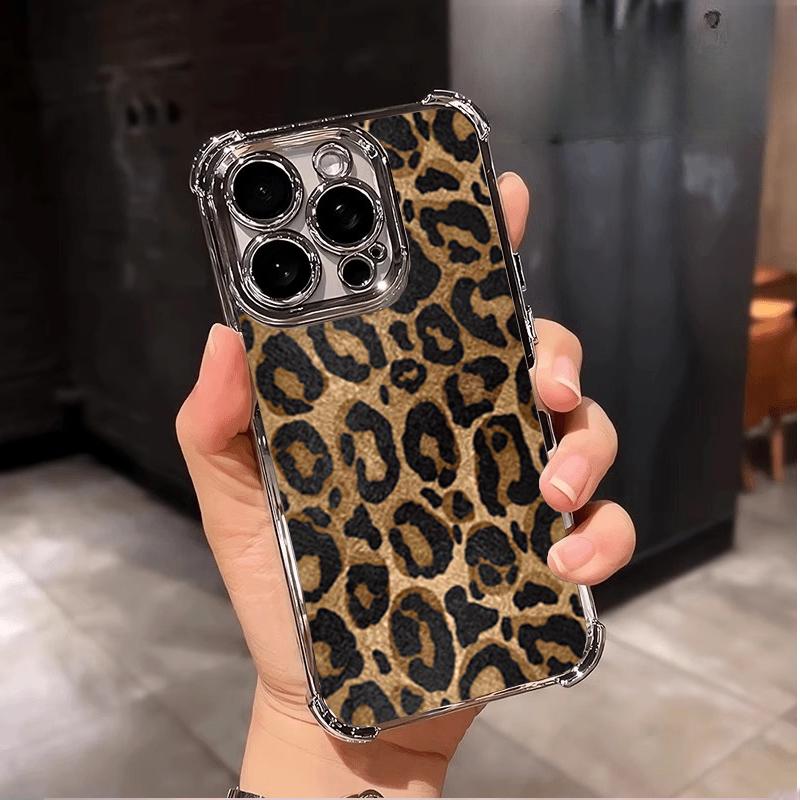 Чехол для VIVO V60 V40 V50 Lite Y03 Y27S Y28 Y28S Y04 Y21 Y31 Y33S Y21S Y17S Y36 5G V30 Pro Леопардовый принт Покрытие с гальваническим покрытием