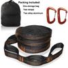 Outdoor Hammock Straps with 12 Adjustable Loops and Ultra-length Outdoor Hammock Straps and Belts with 7075 Alloy Aluminum