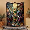 Custom Name Personalized The Legend of Zelda Print Blanket, Home Decor, Bedroom, Sofa, Camping, Couch, Gifts for Birthday Christmas