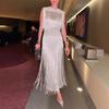 Women's Elegant Fringe Dress Party Sleeveless Dress