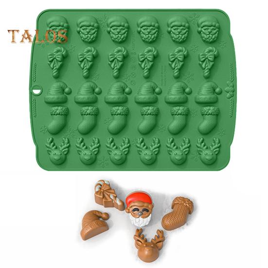 Силиконовая форма, пищевая антипригарная форма для рождественских элементов, легко снимается, многоразовая формочка для печенья, пригодная для использования в духовке