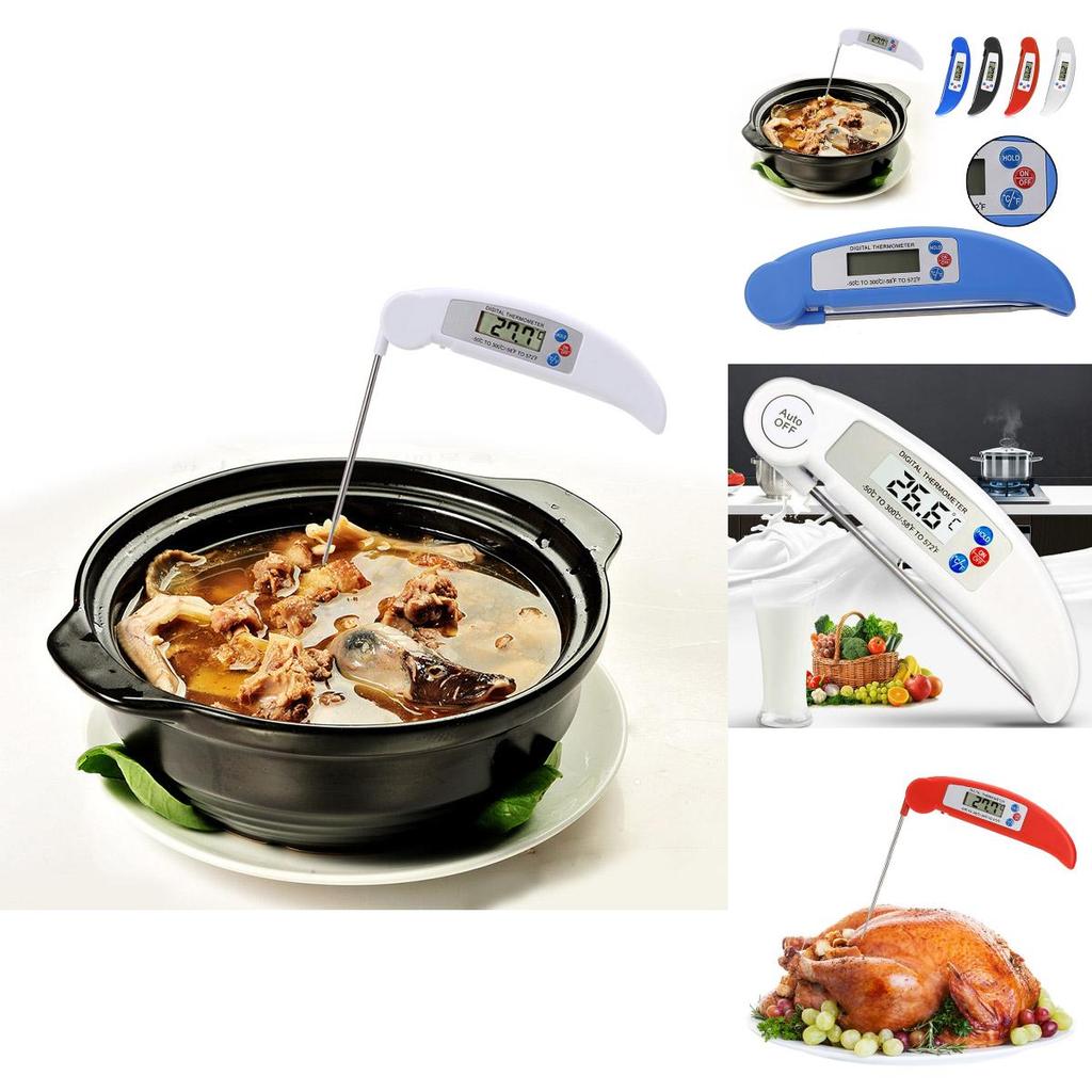 Цифровой термометр мгновенного считывания премиум-класса со складным щупом для барбекю и кулинарии на кухне