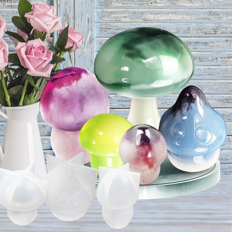 Mushroom Silicone Moulds DIY Resin Epoxy Casting Molds for Table Home Decoration