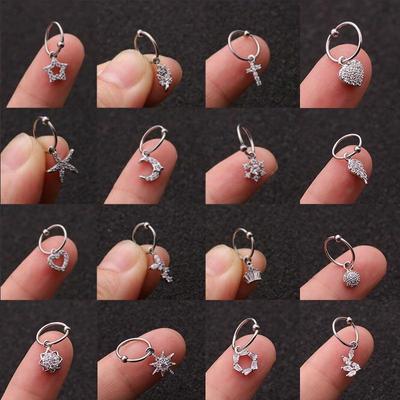 1 шт. серьги с кристаллами для пирсинга ушей висячие серьги-гвоздики для хряща, спирали козелка, модные ювелирные изделия